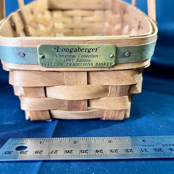 Price Drop- Longaberger Yuletide Traditions Basket Green Christmas Collection 91 - Picture 5 of 10
